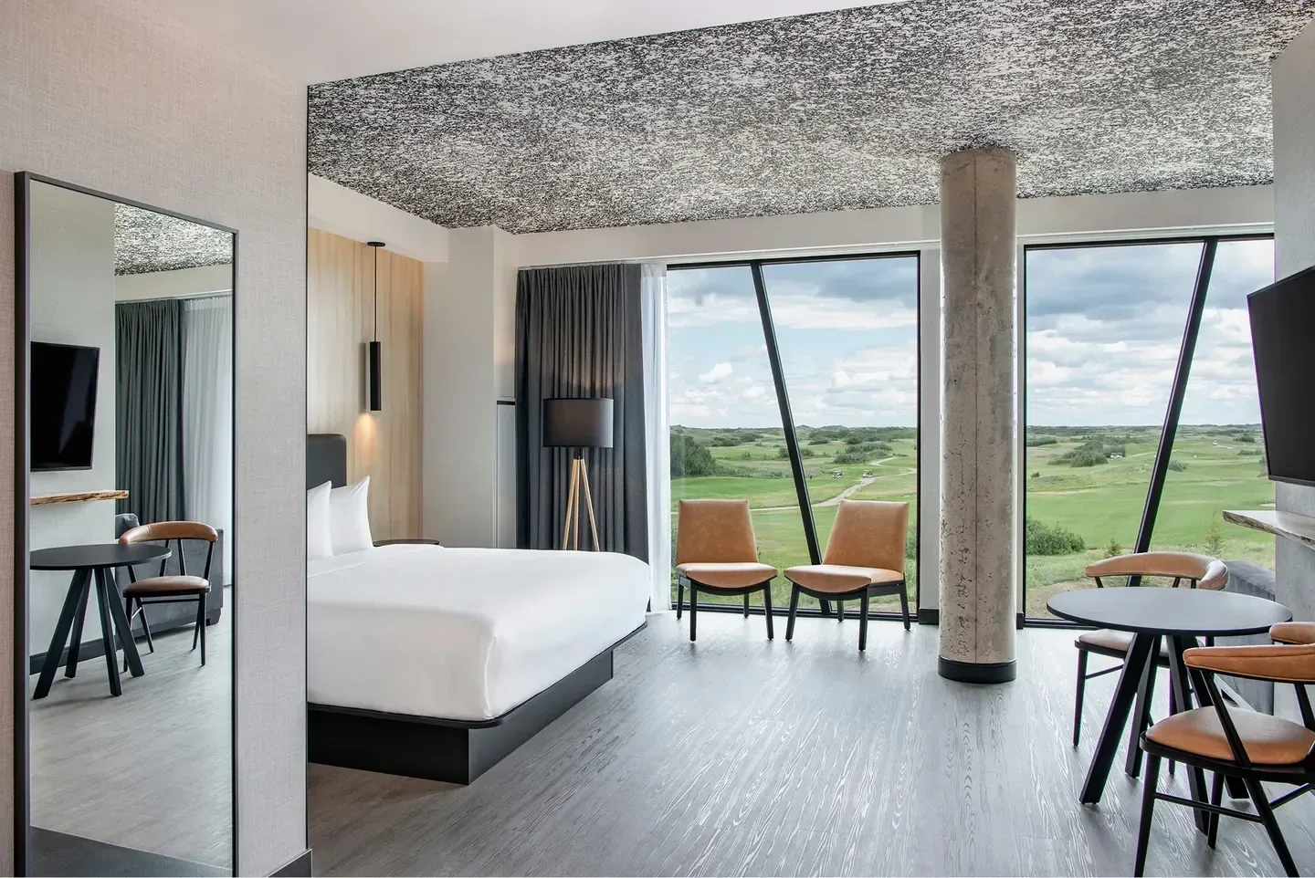Resort lodging set in open countryside